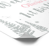 Welkomstbord voor het wintermeisje van de eerste v poster (Hoek)