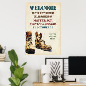 Welkomstbord voor militaire afboeking poster (Thuiskantoor)