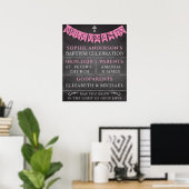 Welkomstbord voor moderne meisjesbaptisme poster (Thuiskantoor)