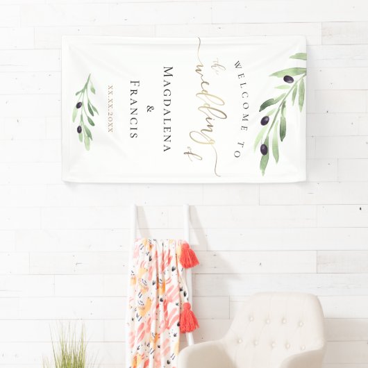 welkomstbord voor olijffilialen spandoek (Insitu)