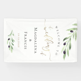 welkomstbord voor olijffilialen spandoek