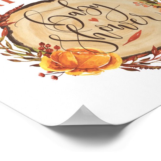 Welkomstbord voor Oostenrijkse herfst-douche Poster (Hoek)