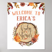 Welkomstbord voor Oostenrijkse herfst-douche Poster (Voorkant)