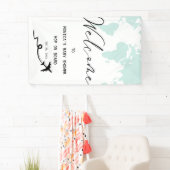 Welkomstbord voor reiskaartje Baby shower Spandoek (Insitu)