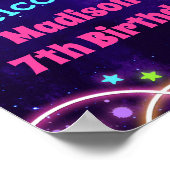 Welkomstbord voor rolschaatsen op feestdag poster (Hoek)