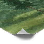 Welkomstbord voor Rustic Mountain Wedding Poster (Hoek)