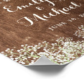 Welkomstbord voor Rustic Wood Baby's met een groot Poster (Hoek)