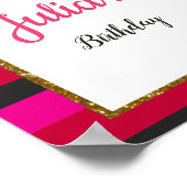 Welkomstbord voor verjaardagsfeest/ Bruiloft Poster (Hoek)