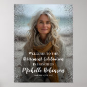 Welkomstbord voor verjaardagsfeest met foto poster (Voorkant)