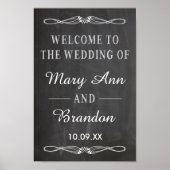 Welkomstbord voor verticaal bruiloft poster (Voorkant)