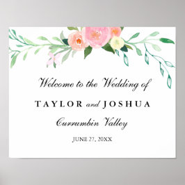 Welkomstbord voor Waterverf van wilde bloemen Poster