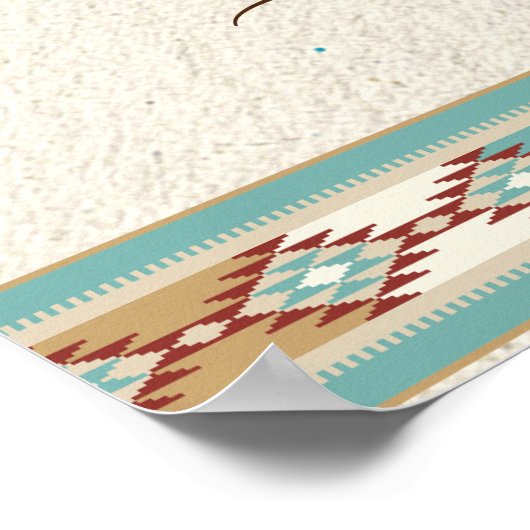 Welkomstbord voor westerne boho bruiloft poster (Hoek)