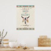 Welkomstbord voor westerne boho bruiloft poster (Keuken)