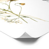 Welkomstbord voor wilde bloemen bruidsdouche poster (Hoek)