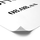 Welkomstbord voor wildflower-babyfeestje  poster (Hoek)