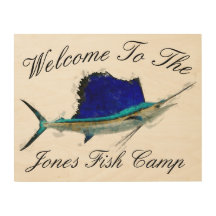 Welkomstbord voor zeevis