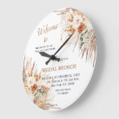 Welkomstbord Wandklok voor Boho Vrijgezellenfeest (Hoek)