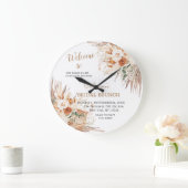 Welkomstbord Wandklok voor Boho Vrijgezellenfeest (Huis)