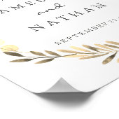 Welkomstbord Waterverf Gold Leaf Wreator Poster (Hoek)