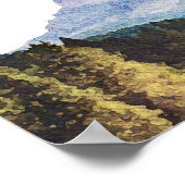 Welkomstbord waterverf Mountains Weddenschap Poster (Hoek)