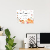 Welkomstbord waterverf Pumpkin Weddenschap Poster (Thuiskantoor)