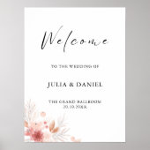 Welkomstbord Wildflower Weddenschap Poster (Voorkant)