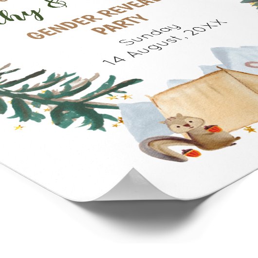 Welkomstbord Woodland Dieren Geslacht Poster (Hoek)