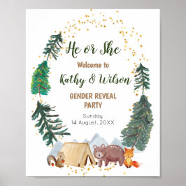Welkomstbord Woodland Dieren Geslacht Poster