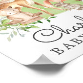 Welkomstbord Woodland Friends Baby shower Poster (Hoek)