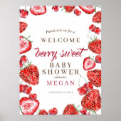  Welkomstbord  Zoete Bes Baby Shower   Poster (Voorkant)