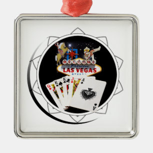 Welkomstbord Zwarte Pokerchip Metalen Ornament