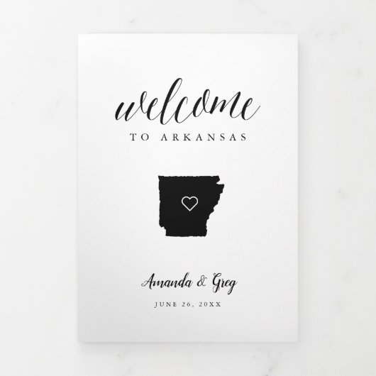 Welkomstbrief Arkansas Wedding & Itinerary Drieluik Programma (Cover)