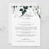 Welkomstbrief bij calligrafieminimalistische bruil (Voorkant)