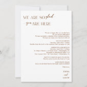 Welkomstbrief Boho terracotta Bedankkaart (Voorkant)