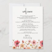 Welkomstbrief bruiloft Woonbloemen Feestdagenkaart (Voorkant)