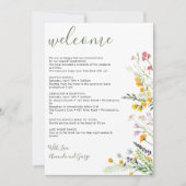 Welkomstbrief bruiloft Woonbloemen Feestdagenkaart (Voorkant)