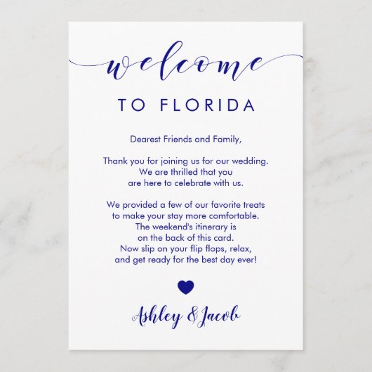 Welkomstbrief en Kaart van het weekend (Voorkant)