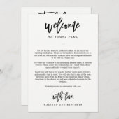 Welkomstbrief en reisdag Welkomsttas (Voorkant / Achterkant)