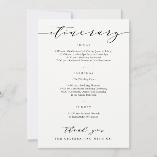 Welkomstbrief en reisdag Welkomsttas (Achterkant)