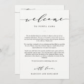 Welkomstbrief en reisdag Welkomsttas (Voorkant / Achterkant)