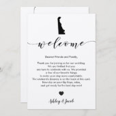 Welkomstbrief en reiskaart van Delaware Wedding Programmakaart (Voorkant / Achterkant)
