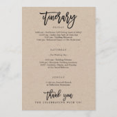 Welkomstbrief en Reisplan Bruiloft Welkomsttas Programmakaart (Achterkant)