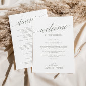 Welkomstbrief en reisroute van Elegant Sage Weddin
