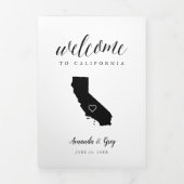 Welkomstbrief en reisroute voor Californische brui Drieluik Programma (Cover)