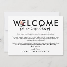 Welkomstbrief en reisroute voor het afhalen van le