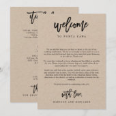 Welkomstbrief en routebeschrijving Trouwontvangstt Programmakaart (Voorkant / Achterkant)