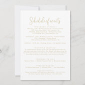 Welkomstbrief Gold Confetti Script Weduwen (Achterkant)
