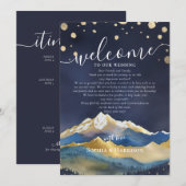 Welkomstbrief Golden Mountain Wedding & reisroute Kaart (Voorkant / Achterkant)