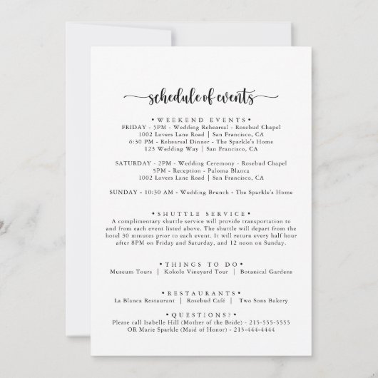 Welkomstbrief groene fijne eucalyptus bruiloft (Achterkant)