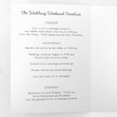 Welkomstbrief Hawaii Wedding & reisroute Drieluik Programma (Binnenzijde eerst)